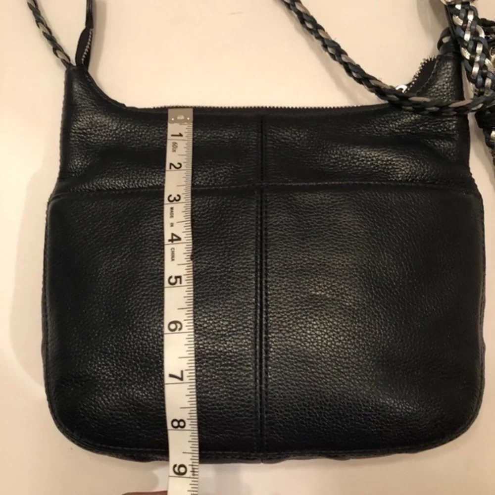 Brighton blue leather baby Barbados crossbody bag